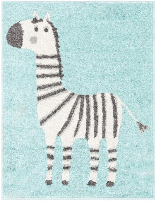 Playful Patterns Collection Area Rug -  Vibrant Rectangle Teal Main