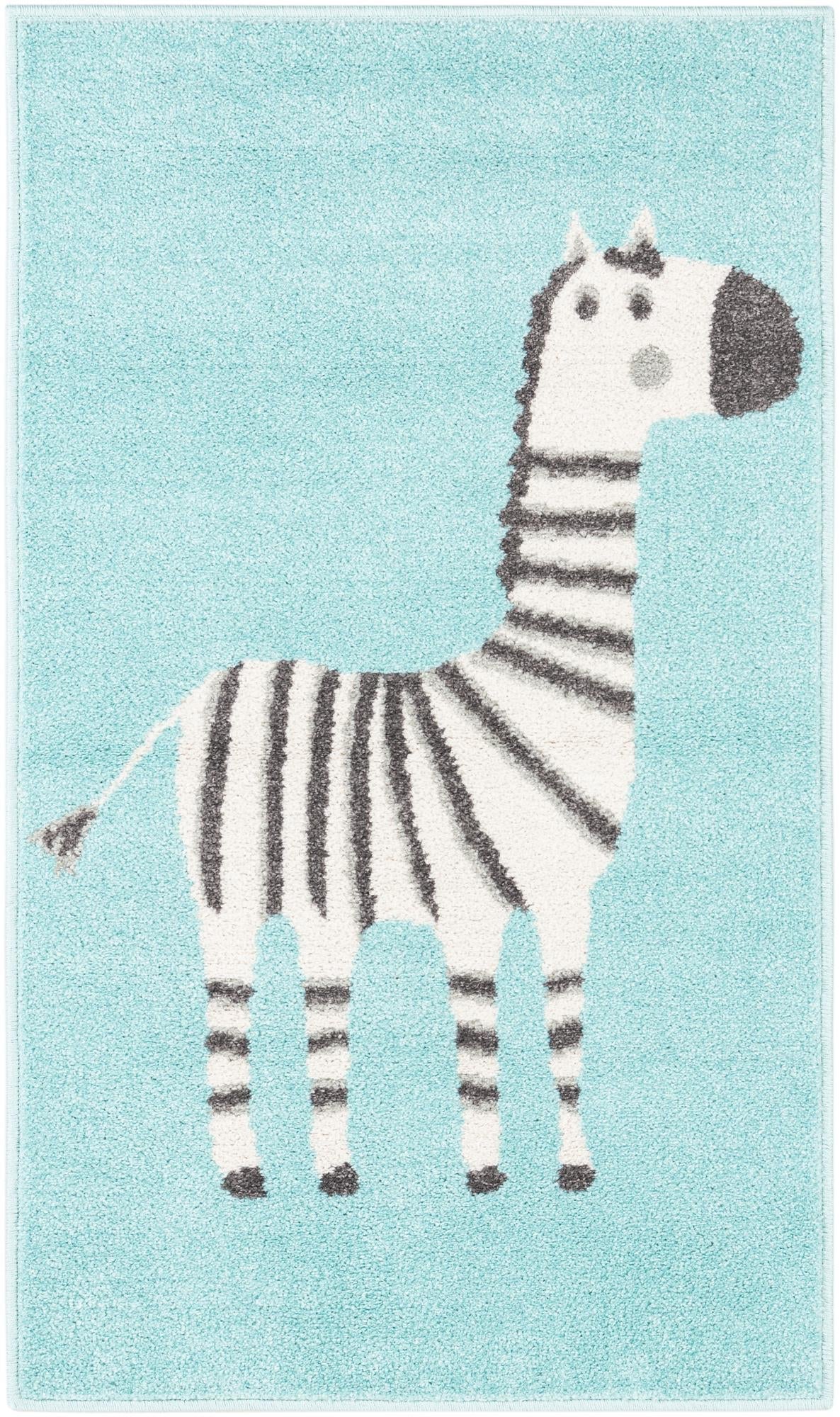 Playful Patterns Collection Area Rug -  Vibrant Runner Teal  lifestyle 19