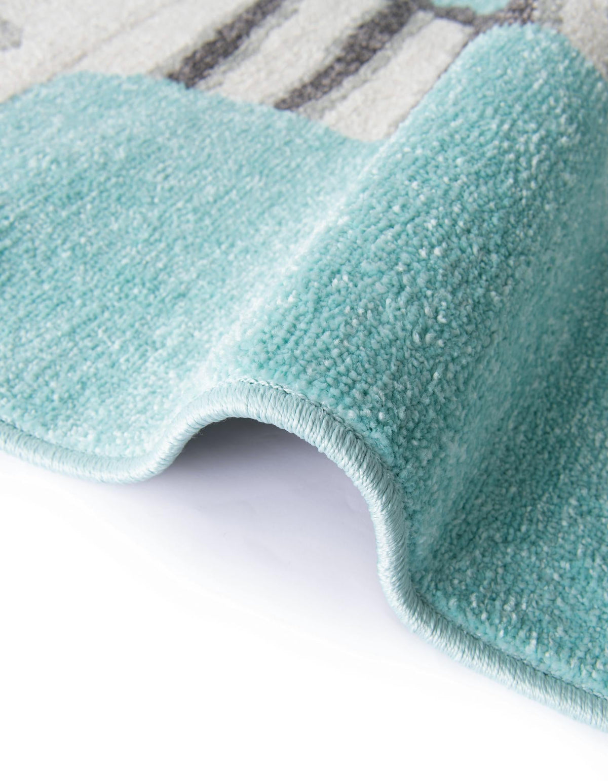 Playful Patterns Collection Area Rug -  Vibrant Rectangle Teal  lifestyle 10