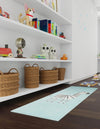 Playful Patterns Collection Area Rug -  Vibrant Runner Teal  lifestyle 25