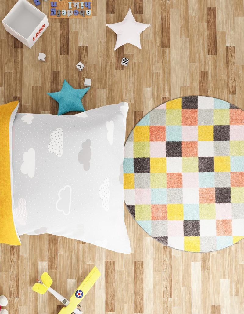 Wonder Tykes Collection Area Rug -  Mythic Round Multi  lifestyle 27