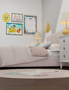 Playful Patterns Collection Area Rug -  Tangle Round Pink  lifestyle 22