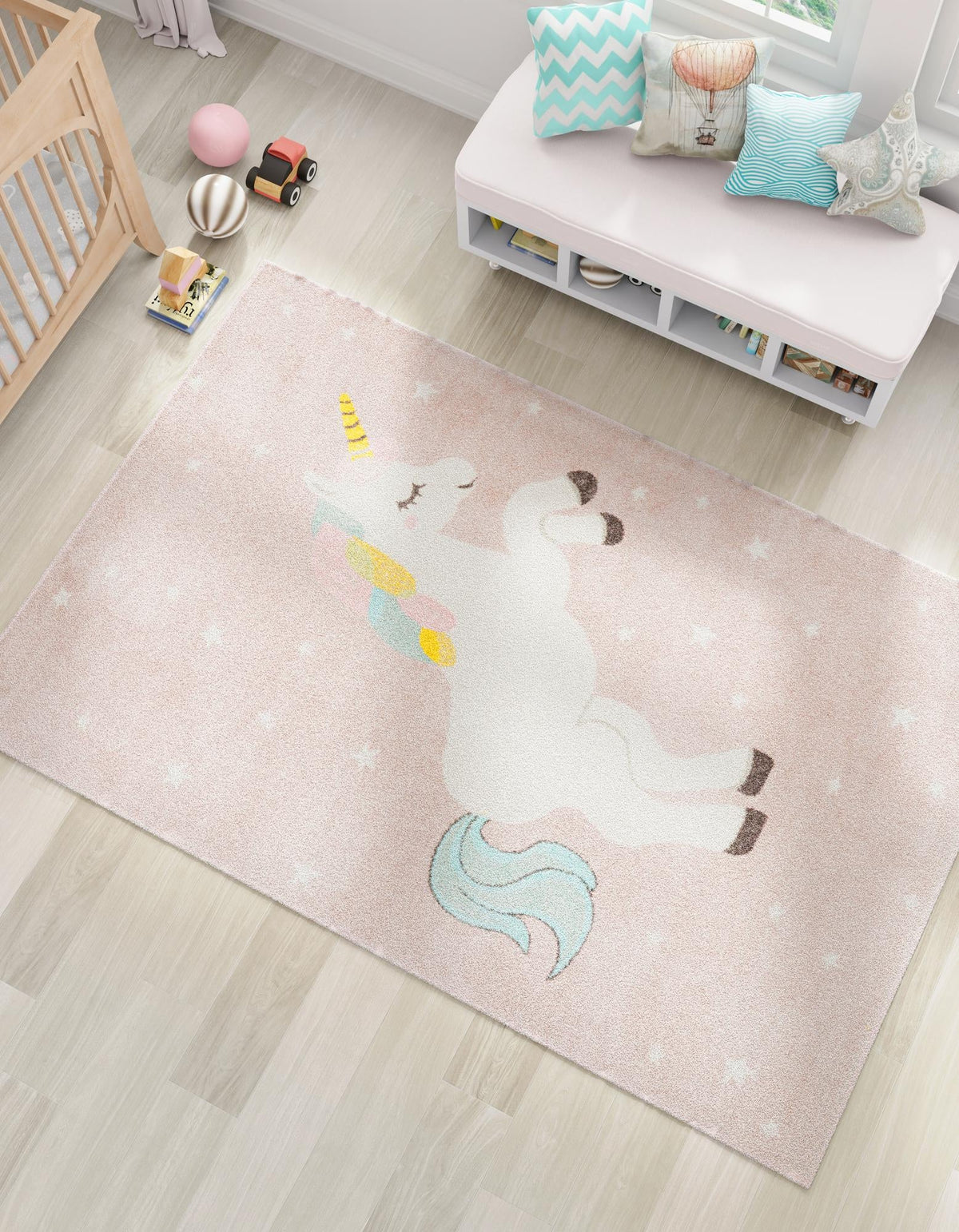 Playful Patterns Collection Area Rug -  Tangle Rectangle Pink  lifestyle 4