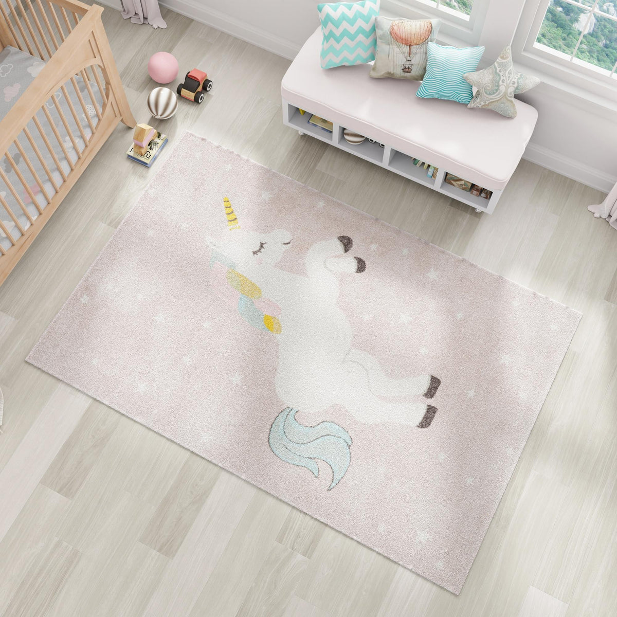 Playful Patterns Collection Area Rug -  Tangle Rectangle Pink  lifestyle 17