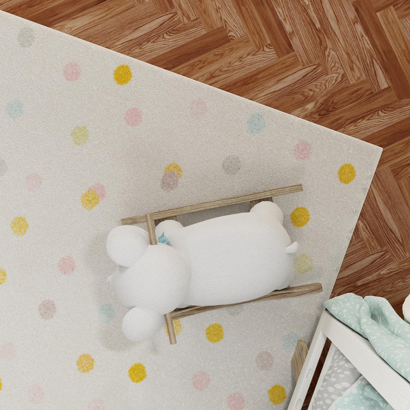 Playful Patterns Collection Area Rug -  Fable Rectangle Ivory  lifestyle 17