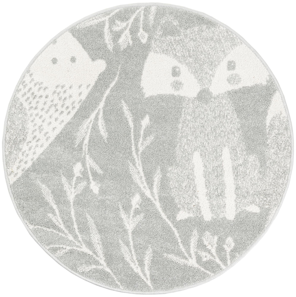 Playful Patterns Collection Area Rug -  Quirky Round Gray  lifestyle 18