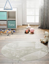 Playful Patterns Collection Area Rug -  Quirky Round Gray  lifestyle 22