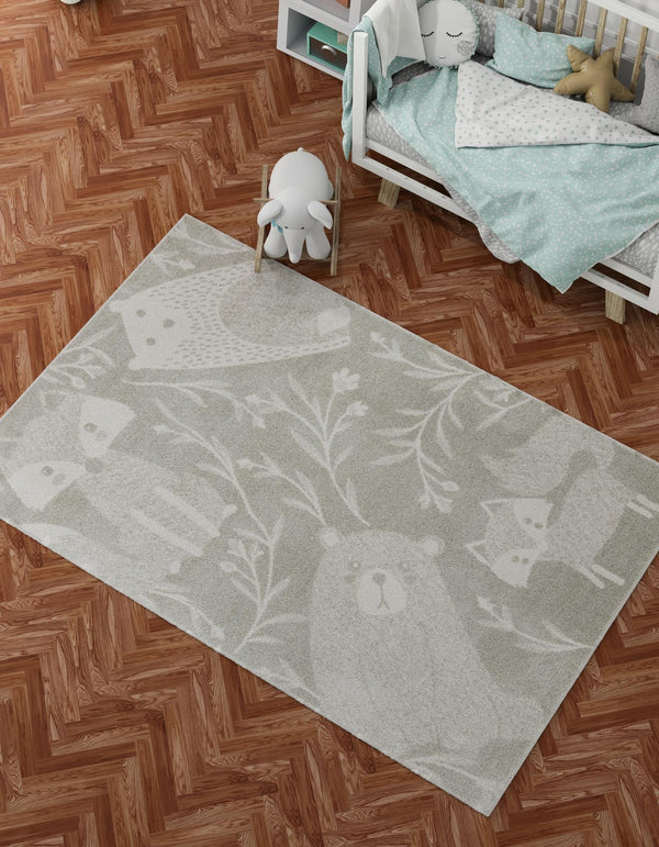 Playful Patterns Collection Area Rug -  Quirky Rectangle Gray  lifestyle 4