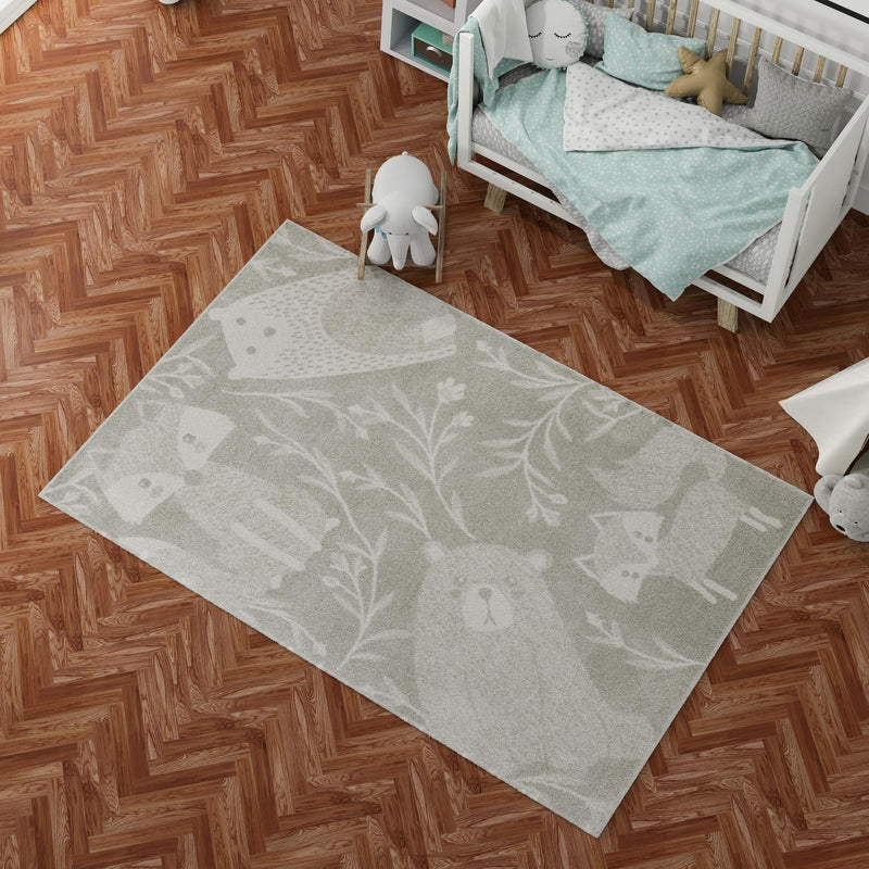 Playful Patterns Collection Area Rug -  Quirky Rectangle Gray  lifestyle 17