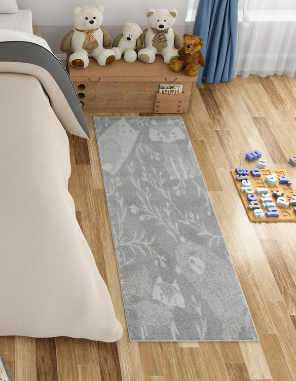 Playful Patterns Collection Area Rug -  Quirky Runner Gray  lifestyle 21