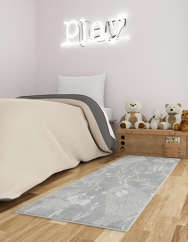 Playful Patterns Collection Area Rug -  Quirky Runner Gray  lifestyle 23