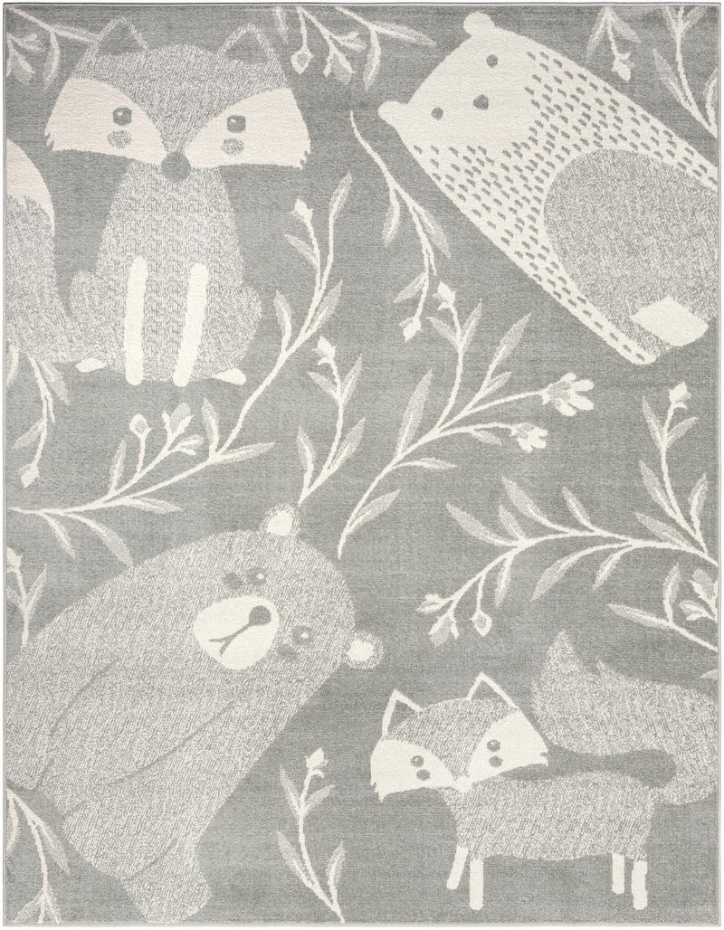 Wonder Tykes Collection Area Rug -  Quirky Rectangle Gray  lifestyle 2