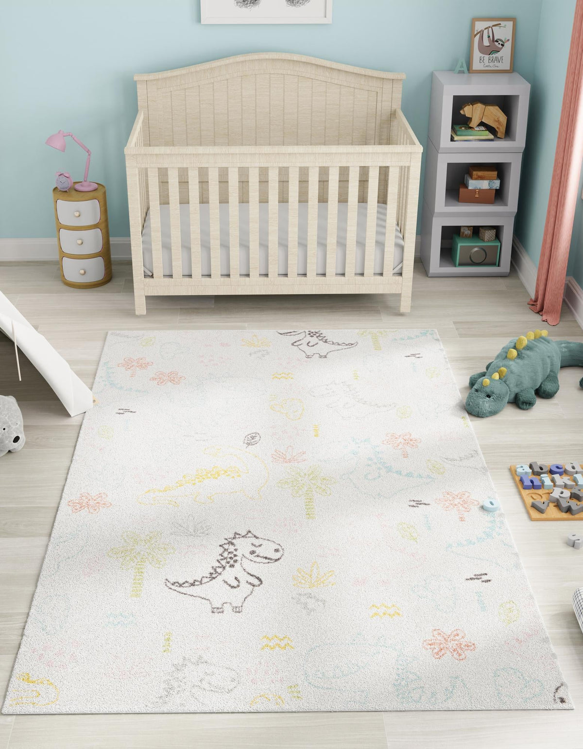 Playful Patterns Collection Area Rug -  Abstracta Rectangle Ivory  lifestyle 2