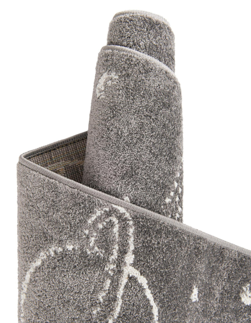 Playful Patterns Collection Area Rug -  Jigsaw Rectangle Gray  lifestyle 22