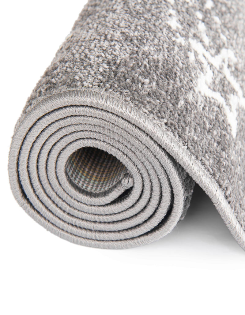 Playful Patterns Collection Area Rug -  Jigsaw Rectangle Gray  lifestyle 24