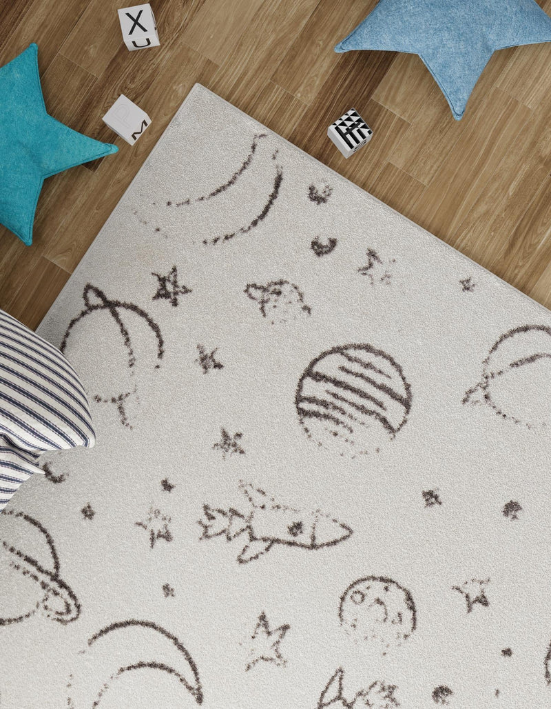 Wonder Tykes Collection Area Rug -  Jigsaw Rectangle Ivory  lifestyle 10
