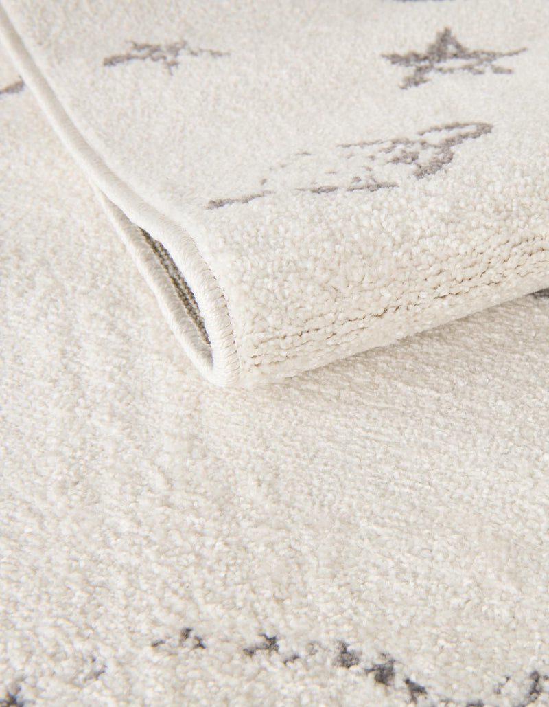 Playful Patterns Collection Area Rug -  Jigsaw Rectangle Ivory  lifestyle 11