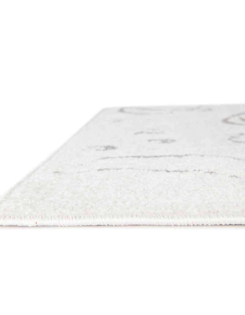 Playful Patterns Collection Area Rug -  Jigsaw Rectangle Ivory  lifestyle 13