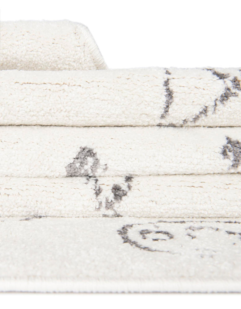 Playful Patterns Collection Area Rug -  Jigsaw Rectangle Ivory  lifestyle 27