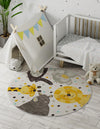 Playful Patterns Collection Area Rug -  Whirlpool Round Ivory  lifestyle 4