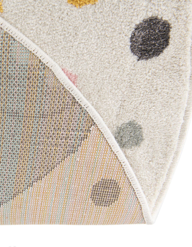 Playful Patterns Collection Area Rug -  Whirlpool Round Ivory  lifestyle 6