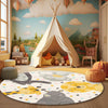 Playful Patterns Collection Area Rug -  Whirlpool Round Ivory  lifestyle 8