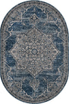 Mykonos Manor Collection Area Rug -  Tinos (Blue) Oval Blue  lifestyle 21