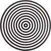 Sustainable Strands Indoor-Outdoor Oasis Collection Area Rug - Harborview Round Black and White  lifestyle 55