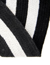 Sustainable Strands Indoor-Outdoor Oasis Collection Area Rug - Harborview Round Black and White  lifestyle 70