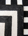 Sustainable Strands Indoor-Outdoor Oasis Collection Area Rug - Harborview Rectangle Black and White  lifestyle 39