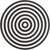 Sustainable Strands Indoor-Outdoor Oasis Collection Area Rug - Harborview Round Black and White  lifestyle 26