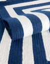Sustainable Strands Indoor-Outdoor Oasis Collection Area Rug - Harborview Rectangle Navy Blue and White  lifestyle 13