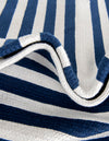 Sustainable Strands Indoor-Outdoor Oasis Collection Area Rug - Harborview Rectangle Navy Blue and White  lifestyle 15
