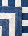 Sustainable Strands Indoor-Outdoor Oasis Collection Area Rug - Harborview Rectangle Navy Blue and White  lifestyle 16