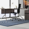 Sustainable Strands Indoor-Outdoor Oasis Collection Area Rug - Harborview Rectangle Navy Blue and White  lifestyle 23