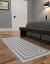 Sustainable Strands Indoor-Outdoor Oasis Collection Area Rug - Harborview Runner Gray and White  lifestyle 35