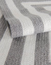 Sustainable Strands Indoor-Outdoor Oasis Collection Area Rug - Harborview Runner Gray and White  lifestyle 59