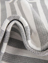 Sustainable Strands Indoor-Outdoor Oasis Collection Area Rug - Harborview Runner Gray and White  lifestyle 67