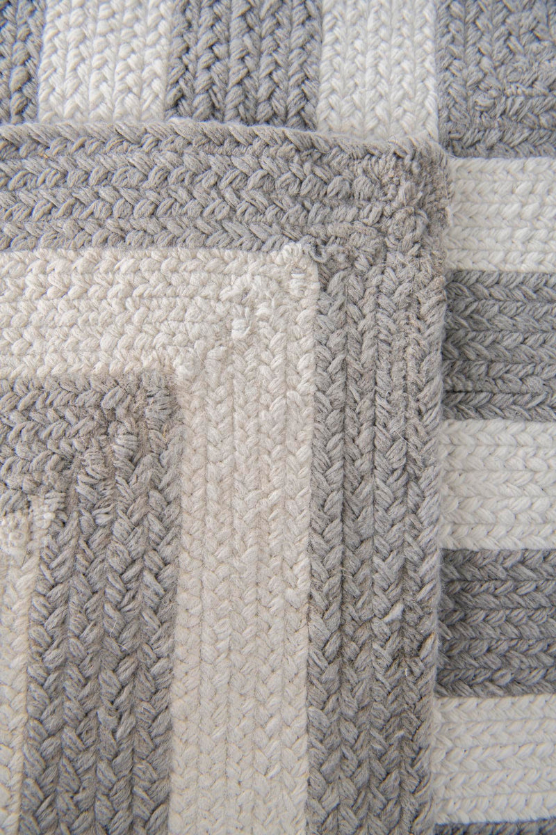 Sustainable Strands Indoor-Outdoor Oasis Collection Area Rug - Harborview Runner Gray and White  lifestyle 71