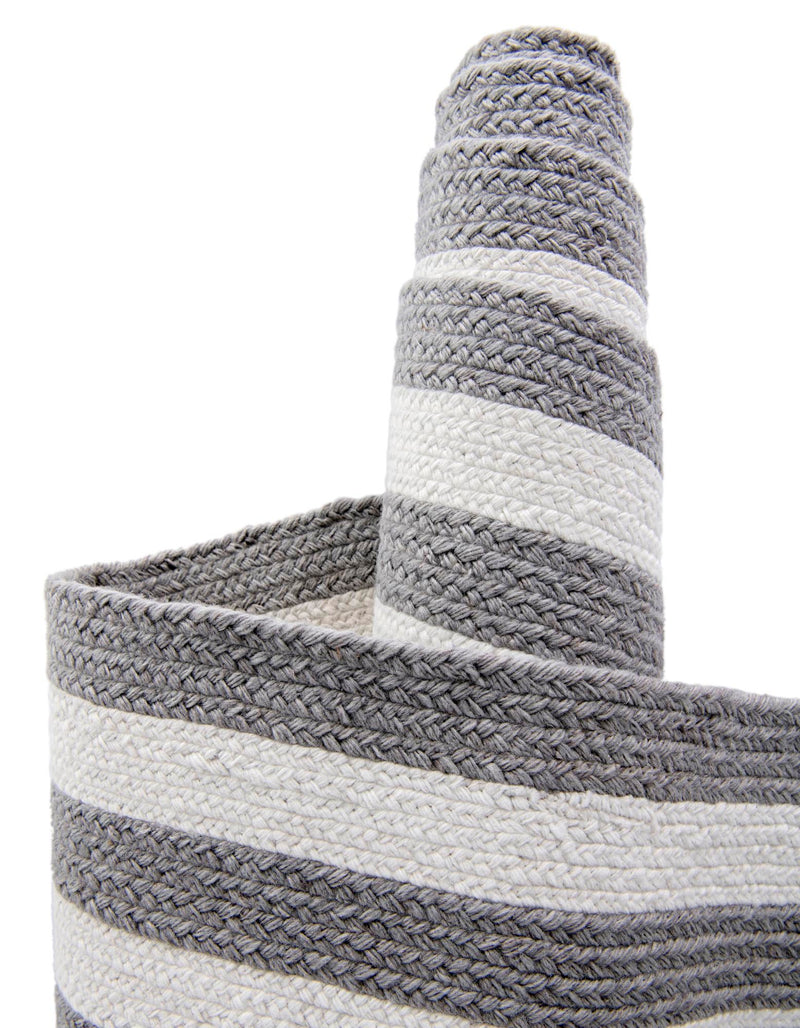 Sustainable Strands Indoor-Outdoor Oasis Collection Area Rug - Harborview Runner Gray and White  lifestyle 79