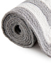 Sustainable Strands Indoor-Outdoor Oasis Collection Area Rug - Harborview Runner Gray and White  lifestyle 83
