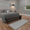 Sustainable Strands Indoor-Outdoor Oasis Collection Area Rug - Harborview Runner Gray and White  lifestyle 97