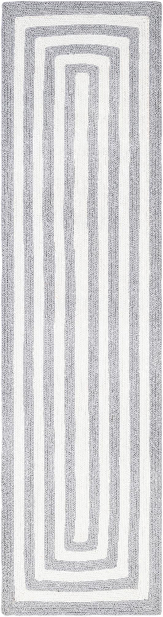 Sustainable Strands Indoor-Outdoor Oasis Collection Area Rug - Harborview Runner Gray and White  lifestyle 27
