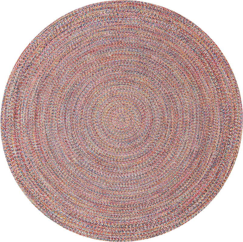Sustainable Strands Indoor-Outdoor Oasis Collection Area Rug -  Sandbar (Multi) Round Multi  lifestyle 22