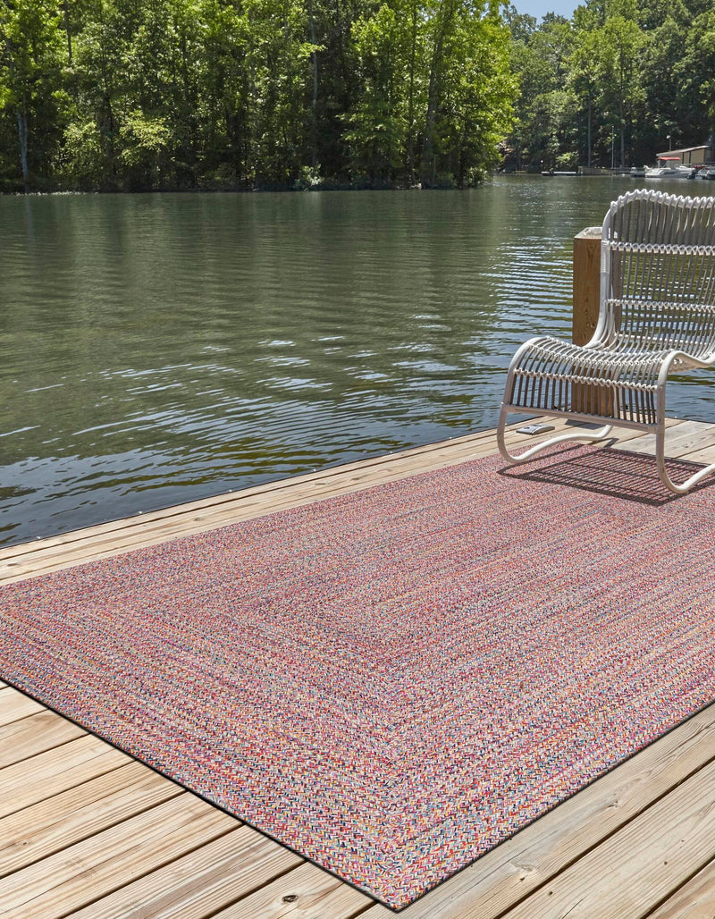 Sustainable Strands Indoor-Outdoor Oasis Collection Area Rug -  Sandbar (Multi) Rectangle Multi  lifestyle 4