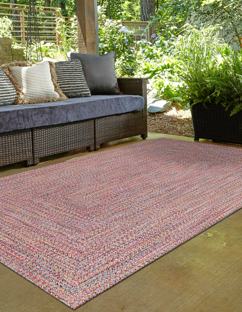 Sustainable Strands Indoor-Outdoor Oasis Collection Area Rug -  Sandbar (Multi) Rectangle Multi  lifestyle 6