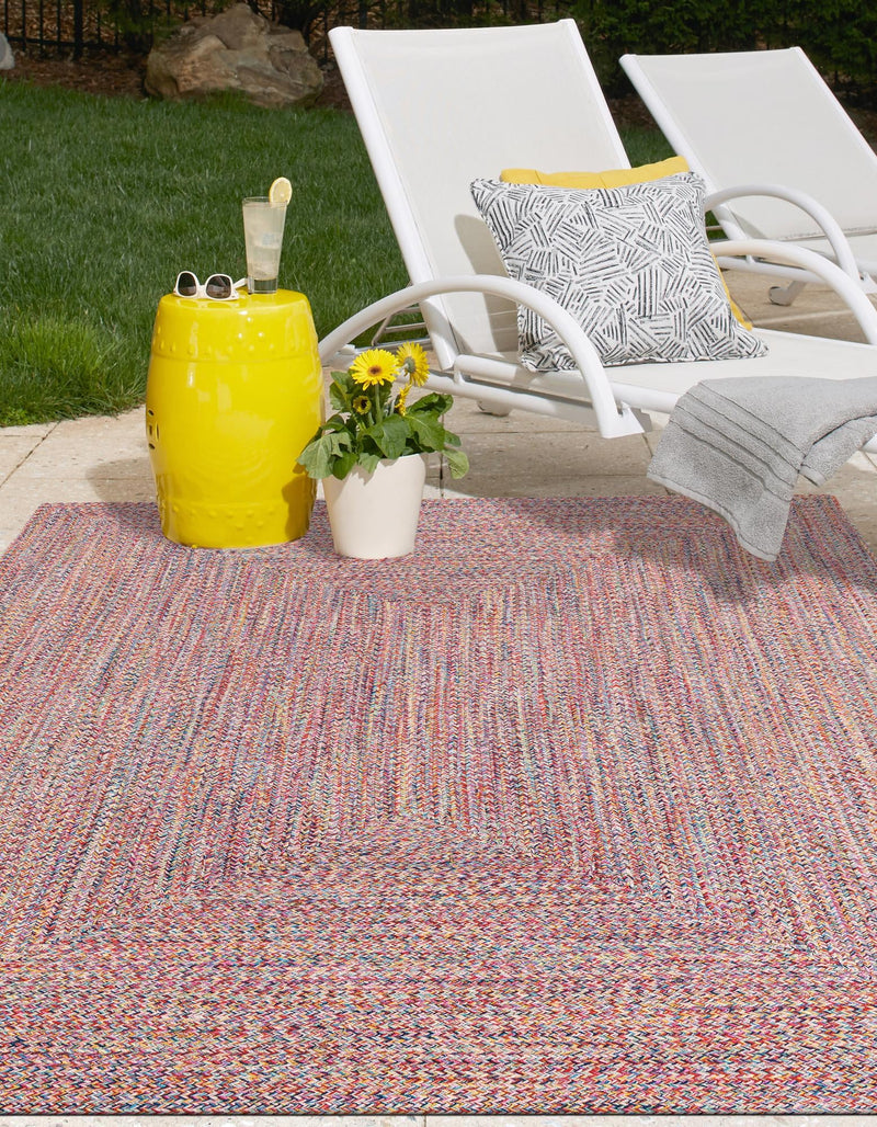 Sustainable Strands Indoor-Outdoor Oasis Collection Area Rug -  Sandbar (Multi) Rectangle Multi  lifestyle 8