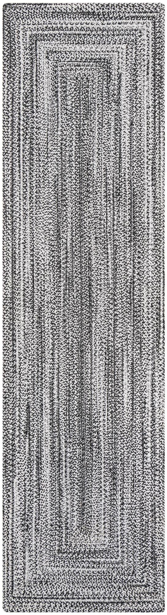Sustainable Strands Indoor-Outdoor Oasis Collection Area Rug -  Sandbar (Black and White) Runner Black and White  lifestyle 23