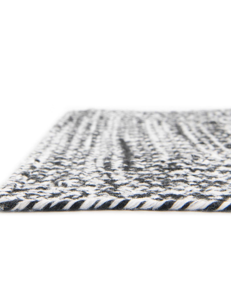 Sustainable Strands Indoor-Outdoor Oasis Collection Area Rug -  Sandbar (Black and White) Rectangle Black and White  lifestyle 14