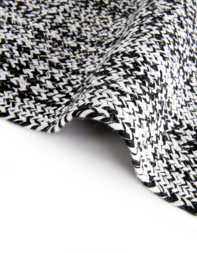 Sustainable Strands Indoor-Outdoor Oasis Collection Area Rug -  Sandbar (Black and White) Rectangle Black and White  lifestyle 17